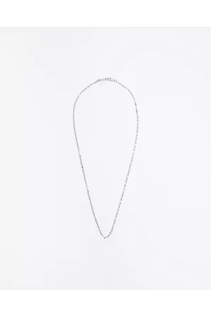 River Island Mens Silver colour thin chain necklace