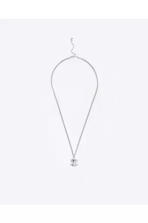 River Island Mens Silver colour frog necklace