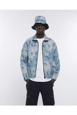River Island Men Floral jackets - Mens Regular Fit Floral Harrington Jacket