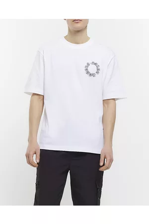 River Island Mens Oversized Fit Graphic T-Shirt