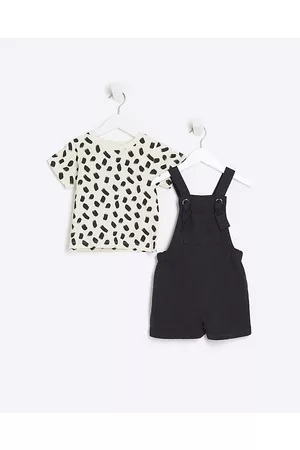 River Island Girls Dungarees - Mini Girls Dungaree And T-Shirt Outfit
