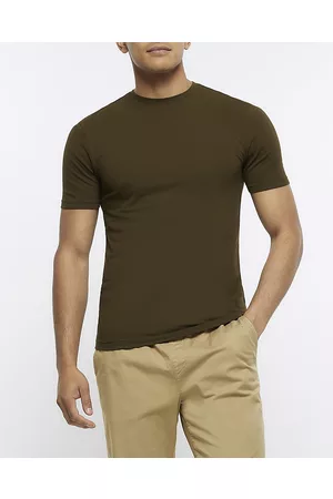 River Island Men T-Shirts - Mens Muscle Fit T-Shirt