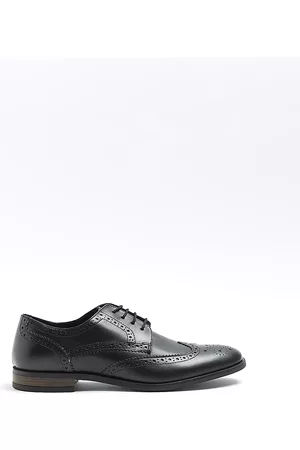 River Island Men Formal Shoes - Mens Leather Lace Up Brogue Derby Shoes