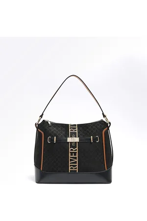 Black RI monogram cross body bag