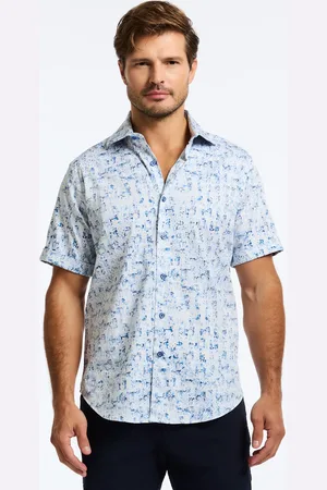 Robert Graham Makemo Short Sleeve Button Down Shirt Tall