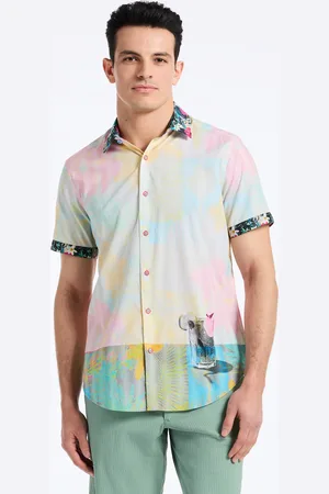 Robert Graham Haze Short Sleeve Button Downn Shirt Tall