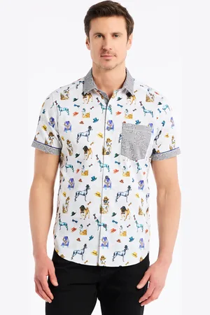 Robert Graham Dog Show Short Sleeve Button Down Shirt