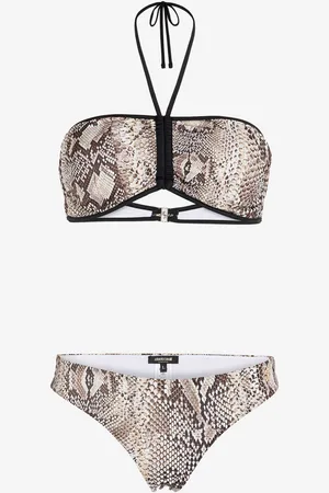 Roberto Cavalli Snake-print Bikini - Female Beachwear Xs