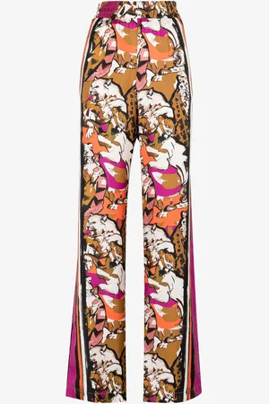 Roberto Cavalli Wild Cat-print Silk Trousers - Female Trousers & Shorts 38
