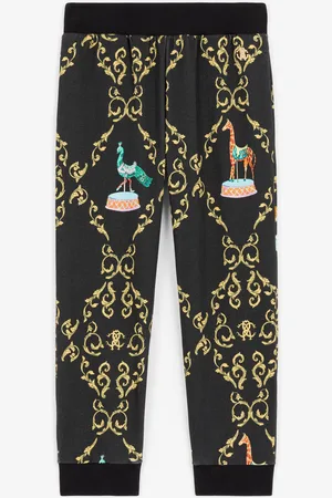 Roberto Cavalli Baroque-print Cotton Sweatpants - Female Ready To Wear 04a
