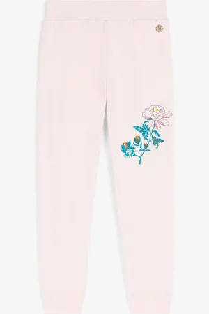 Roberto Cavalli Flower-embroidered Cotton Sweatpants - Female Ready To Wear 06a