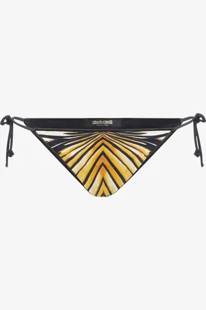 Roberto Cavalli Ray Of Print Bikini Bottom With Tie Side - Female Beachwear Xs