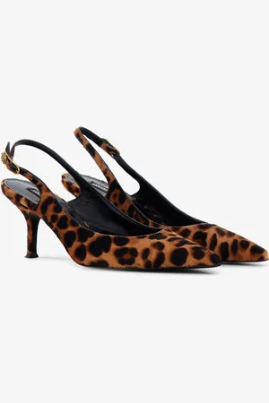 Roberto Cavalli Leopard Print Slingback Pumps - Female Pumps 37