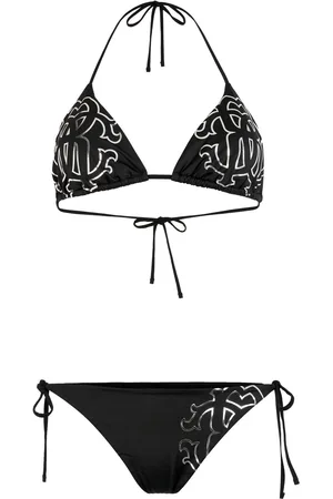 Roberto Cavalli Logo Monogram Rc Bikini - Female Beachwear Xs