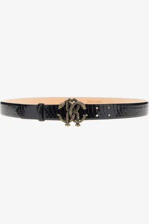 Roberto Cavalli Belt With Monogram Rc - Female Belts 80