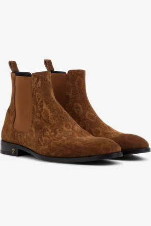 Roberto Cavalli Suede Chelsea Boots - Male Boots 41