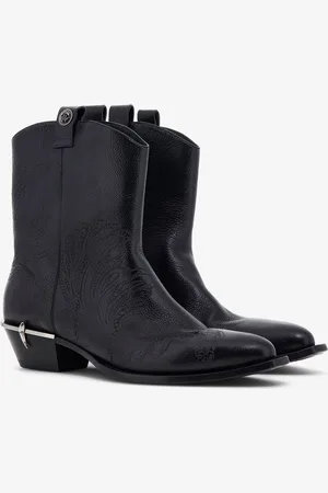 Roberto Cavalli Textano Boots With Fang Detail - Male Boots 42