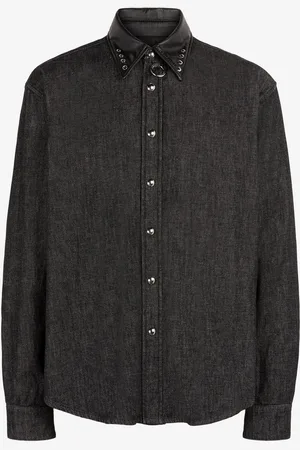 Roberto Cavalli Studded Denim Shirt - Male Shirts 48