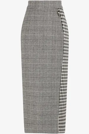 Roberto Cavalli Houndstooth And Gingham Pencil Skirt - Female Skirts 44