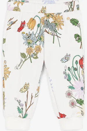 Roberto Cavalli Floral-print Cotton Sweatpants - Female Ready To Wear 18m