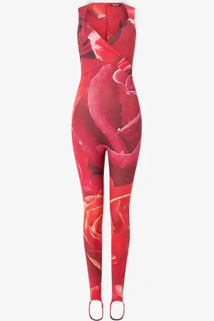 Roberto Cavalli Rose-print Sleeveless Jumpsuit - Female Dresses 42