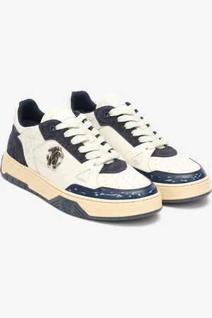 Roberto Cavalli Sneakers With Inserts And Mirror Snake Monogram - Male Sneakers 42