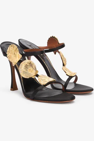 Roberto Cavalli Sandals With Golden Shells - Female Sandals 37
