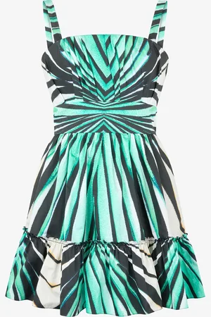 Roberto Cavalli Ray Of Sea Print Dress Mini - Female Dresses 38