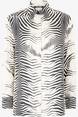 Roberto Cavalli Zebra-print Silk Shirt - Female Blouses & Tops 38