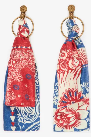 Roberto Cavalli Bandana Print Earrings - Female Fashion Jewelry Unica