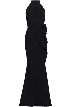CHIARA BONI Women's Halter Ruffle Gown - - Size 2
