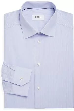 Eton Men's Slim-Fit Striped Dress Shirt - - Size 17
