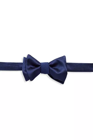 Saks Fifth Avenue Men Bow Ties - Men's COLLECTION Texture Silk Bow Tie - Navy - Navy