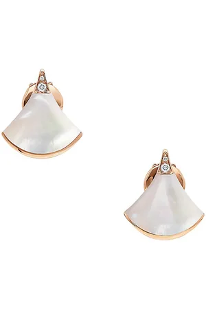 Rose gold DIVAS' DREAM Earrings White with 0.07 ct Diamonds,Mother