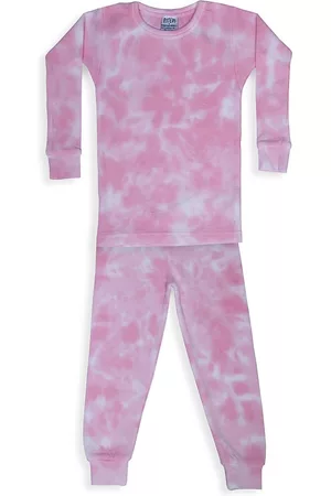 B.Steps by Baby Steps Girls Pajamas - Baby's, Little Girl's & Girl's Leah 2-Piece Tie-Dye Thermal Pajama Set - Leah Pink - Size 8 - Leah Pink - Size 8