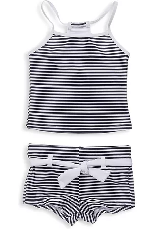 Snapper Rock Little Girl's & Girl's Two-Piece Nautical Stripe Tankini Set - - Size 12