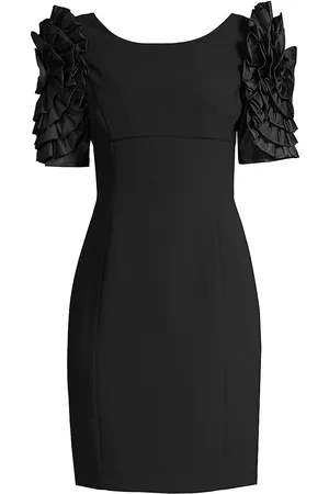 Shani Women's Ruffle-Sleeve Bodycon Dress - Black - Size 2 - Black - Size 2