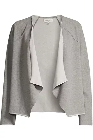 NYDJ Women Coats - Women's Open Front Sweater Coat - Light Heather Grey - Size XL
