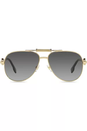 VERSACE Men Aviator Sunglasses - Men's Gradient Aviator Sunglasses - Pale Gold - Pale Gold