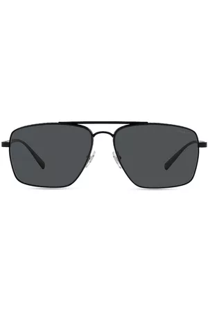VERSACE Men Sunglasses - Men's 61MM Navigator Sunglasses - Matte Black - Matte Black