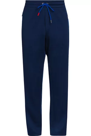 Moncler Men Sweatpants - Men's Classic Drawstring Sweatpants - Navy - Size XL - Navy - Size XL