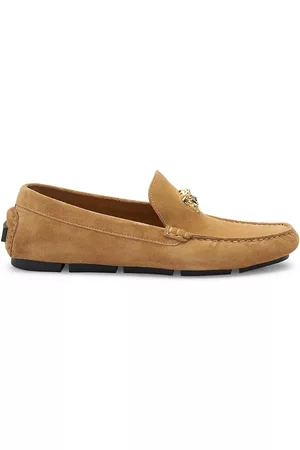 VERSACE Suede Driver Loafers