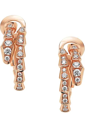 Rose gold BVLGARI BVLGARI Earrings Pink with 0.38 ct Diamonds