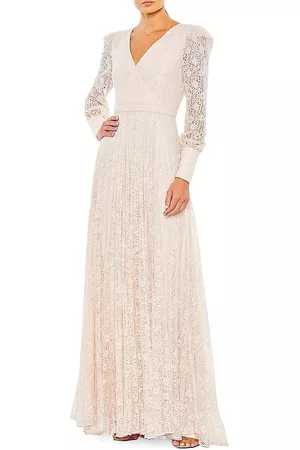 Mac Duggal Lace Long-Sleeve Gown