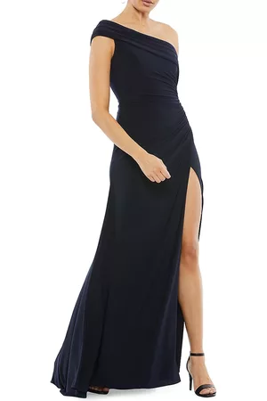 Mac Duggal Jersey Asymmetric Gown