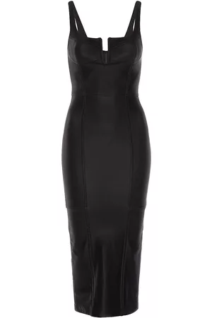 GOOD AMERICAN Scuba Corset Midi-Dress