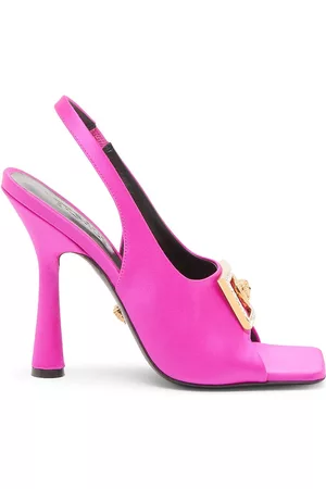 VERSACE Satin Slingback Sandals