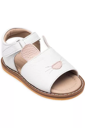 Elephantito Girls Sandals - Little Girl's 4-6.5 Toddler Bunny Sandal - White - Size 6 (Child) - White - Size 6 (Child)