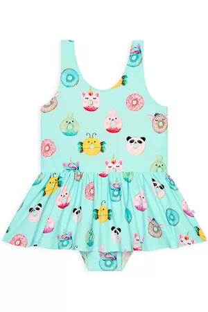 Posh Peanut Baby's,Little Girl's & Girl's One-Piece Donut Twirl Skirt Swimsuit