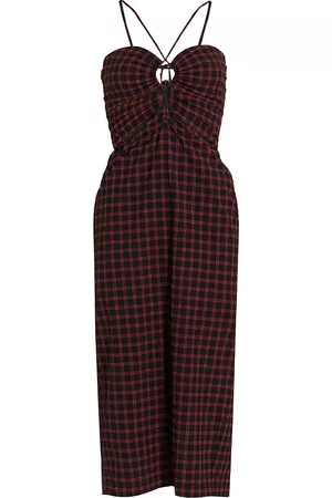 RACHEL COMEY Indra Plaid Midi-Dress